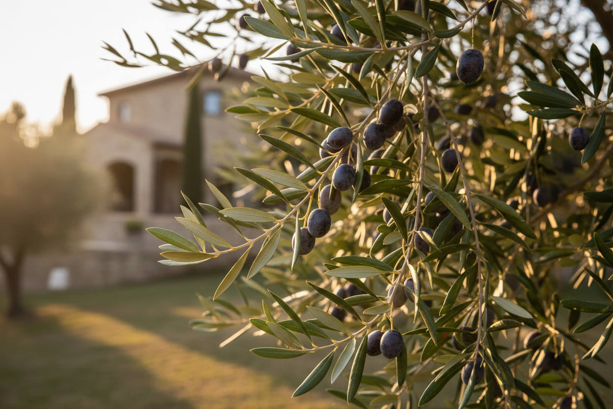 maybe zoom in on olive oil tree 